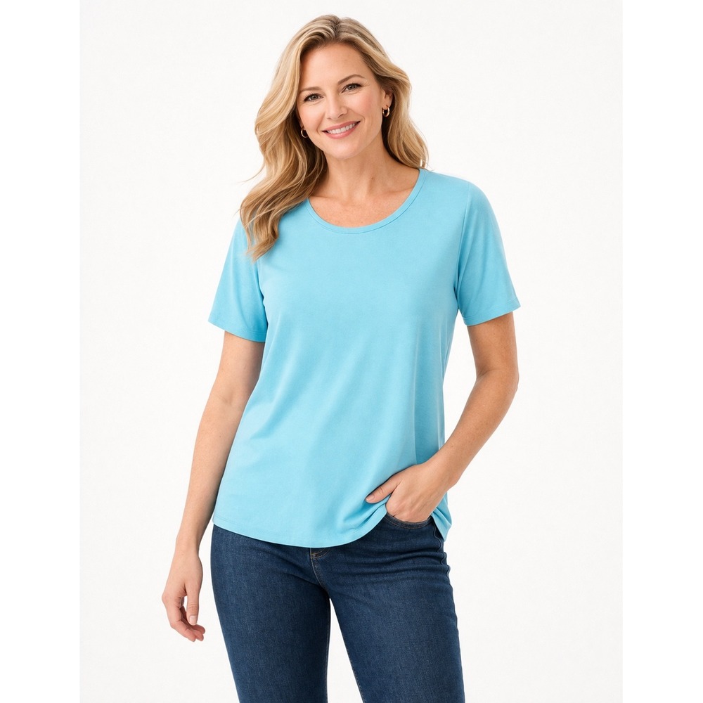 Talbots- Light Blue Short Sleeve Tee Size L